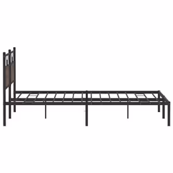 vidaXL Bed Frame without Mattress Engineered Wood - brown oak, 183 x 203 cm - Additional view 6