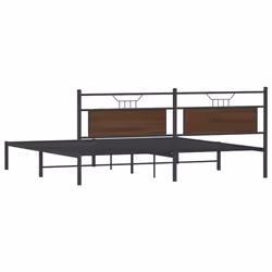 vidaXL Bed Frame without Mattress Brown Oak 193x203 cm Engineered Wood - Additional view 7