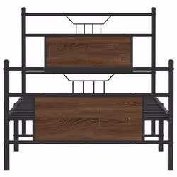 vidaXL Bed Frame without Mattress Engineered Wood - brown oak, 90 x 190 cm - Additional view 5