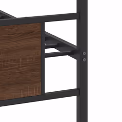 vidaXL Bed Frame without Mattress Engineered Wood - brown oak, 90 x 190 cm - Additional view 9