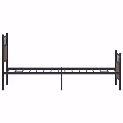 vidaXL Bed Frame without Mattress Smoked Oak 90x190 cm Single Engineered Wood - brown oak, 90 x 200 cm - Additional view 6
