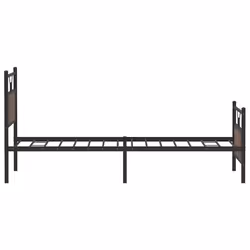 vidaXL Bed Frame without Mattress Smoked Oak 90x190 cm Single Engineered Wood - brown oak, 100 x 190 cm - Additional view 6