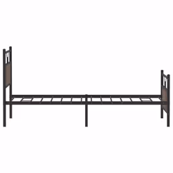 vidaXL Bed Frame without Mattress Smoked Oak 90x190 cm Single Engineered Wood - brown oak, 100 x 200 cm - Additional view 6