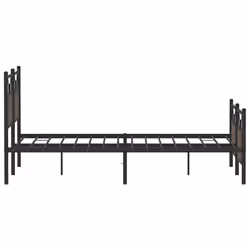 vidaXL Bed Frame without Mattress Smoked Oak 90x190 cm Single Engineered Wood - brown oak, 137 x 190 cm - Additional view 6