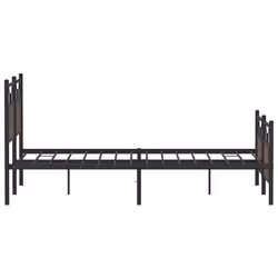 vidaXL Metal Bed Frame without Mattress double bed - brown oak, 140 x 200 cm - Additional view 6