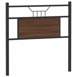 vidaXL Headboard Brown Oak 75 cm Engineered Wood and Steel bed headboard