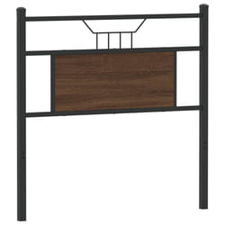 vidaXL Headboard Brown Oak 75 cm Engineered Wood and Steel bed headboard