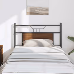 vidaXL Headboard Brown Oak 75 cm Engineered Wood and Steel bed headboard