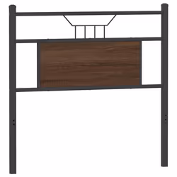 vidaXL Headboard Brown Oak 75 cm Engineered Wood and Steel bed headboard - Additional view 5