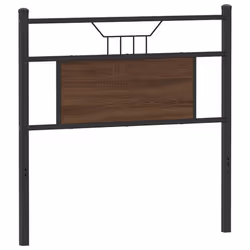 vidaXL Headboard Brown Oak 80 cm Engineered Wood and Steel bed headboard
