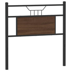 vidaXL Headboard Brown Oak 90 cm Engineered Wood and Steel bed headboard