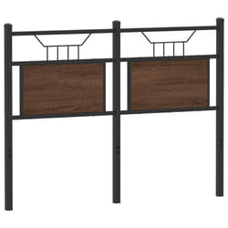 vidaXL Headboard Brown Oak 120 cm Engineered Wood and Steel bed headboard