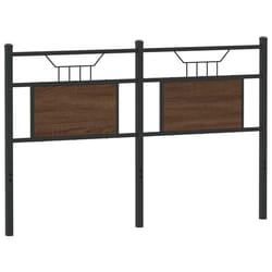 vidaXL Headboard Brown Oak 137 cm Engineered Wood and Steel bed headboard