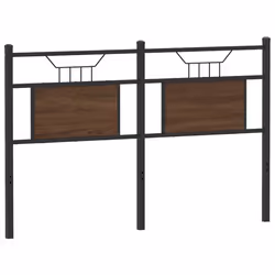 vidaXL Headboard Brown Oak 140 cm Engineered Wood and Steel bed headboard