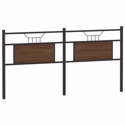 vidaXL Headboard Brown Oak 160 cm Engineered Wood and Steel bed headboard