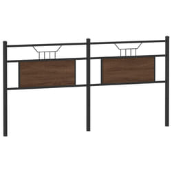 vidaXL Headboard Brown Oak 160 cm Engineered Wood and Steel bed headboard