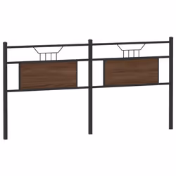 vidaXL Headboard Brown Oak 183 cm Engineered Wood and Steel bed headboard