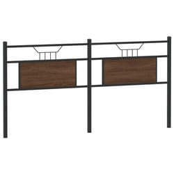 vidaXL Headboard Brown Oak 183 cm Engineered Wood and Steel bed headboard