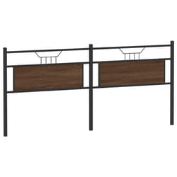 vidaXL Headboard Brown Oak 193 cm Engineered Wood and Steel bed headboard