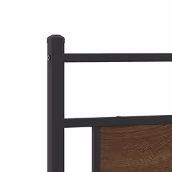 vidaXL Headboard Brown Oak 193 cm Engineered Wood and Steel bed headboard - Additional view 6