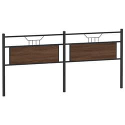 vidaXL Headboard Brown Oak 200 cm Engineered Wood and Steel bed headboard