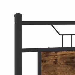 vidaXL Metal Bed Frame without Mattress double bed - smoked oak, 140 x 190 cm - Additional view 8