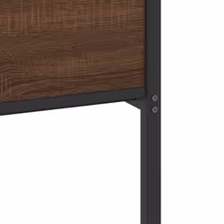 vidaXL Bed Frame without Mattress Smoked Oak 90x190 cm Single Engineered Wood - brown oak, 90 x 200 cm - Additional view 9