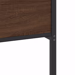 vidaXL Metal Bed Frame without Mattress double bed - brown oak, 120 x 200 cm - Additional view 9