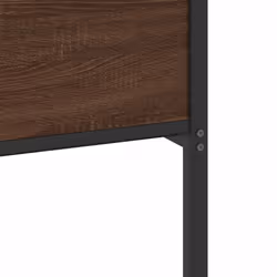 vidaXL Bed Frame without Mattress Smoked Oak 90x190 cm Single Engineered Wood - brown oak, 137 x 190 cm - Additional view 9