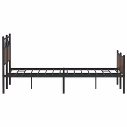 vidaXL Bed Frame without Mattress Smoked Oak 90x190 cm Single Engineered Wood - brown oak, 140 x 200 cm - Additional view 6