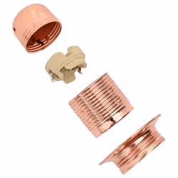 vidaXL Lamp Holders 2 pcs Red Bronze E27 lamp base screw-in socket bulb holder - rose gold, 59 x 60 mm - Additional view 5
