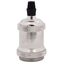 vidaXL Lamp Holders 2 pcs Red Bronze E27 lamp base screw-in socket bulb holder - satin nickel, 49 x 94 mm - Additional view 2