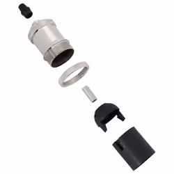 vidaXL Lamp Holders 2 pcs Red Bronze E27 lamp base screw-in socket bulb holder - satin nickel, 49 x 94 mm - Additional view 5
