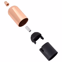 vidaXL Lamp Holders 2 pcs Red Bronze E27 lamp base screw-in socket bulb holder - rose gold, 41 x 86 mm - Additional view 6