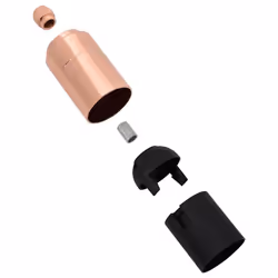 vidaXL Lamp Holders 2 pcs Red Bronze E27 lamp base screw-in socket bulb holder - rose gold, 41 x 80 mm - Additional view 6