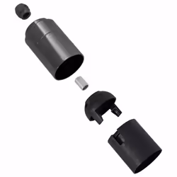 vidaXL Lamp Holders 2 pcs Red Bronze E27 lamp base screw-in socket bulb holder - glossy black, 41 x 80 mm - Additional view 6