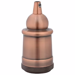 vidaXL Lamp Holders 2 pcs Red Bronze E27 lamp base screw-in socket bulb holder - red bronze, 47 x 103 mm