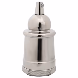 vidaXL Lamp Holders 2 pcs Red Bronze E27 lamp base screw-in socket bulb holder - satin nickel, 47 x 103 mm - Additional view 2