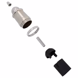vidaXL Lamp Holders 2 pcs Red Bronze E27 lamp base screw-in socket bulb holder - satin nickel, 47 x 103 mm - Additional view 6