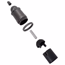 vidaXL Lamp Holders 2 pcs Red Bronze E27 lamp base screw-in socket bulb holder - glossy black, 47 x 103 mm - Additional view 6
