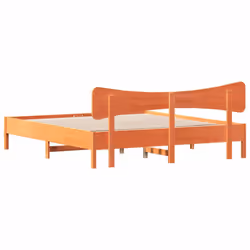 vidaXL Bed Frame without Mattress Bed Solid Wood Pine - wax brown, 200 x 200 cm - Additional view 7
