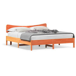 vidaXL Bed Frame without Mattress Bed Solid Wood Pine - wax brown, 180 x 200 cm