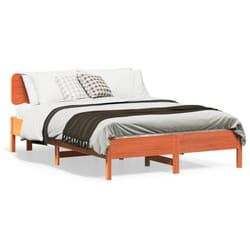 vidaXL Bed Frame without Mattress Bed Solid Wood Pine - wax brown, 150 x 200 cm