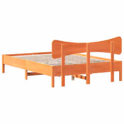 vidaXL Bed Frame without Mattress Bed Solid Wood Pine - wax brown, 150 x 200 cm - Additional view 7