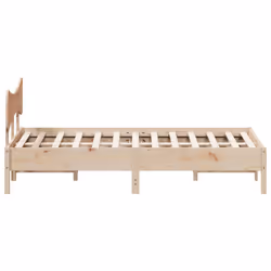 vidaXL Bed Frame without Mattress Bed Solid Wood Pine - natural, 120 x 200 cm - Additional view 6