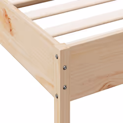 vidaXL Bed Frame without Mattress Bed Solid Wood Pine - natural, 120 x 200 cm - Additional view 8