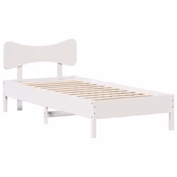 vidaXL Bed Frame without Mattress Bed Solid Wood Pine - white, 100 x 200 cm