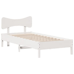 vidaXL Bed Frame without Mattress Bed Solid Wood Pine - white, 100 x 200 cm