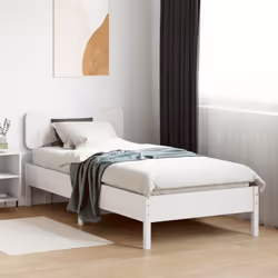 vidaXL Bed Frame without Mattress Bed Solid Wood Pine - white, 100 x 200 cm
