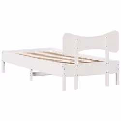 vidaXL Bed Frame without Mattress Bed Solid Wood Pine - white, 100 x 200 cm - Additional view 7